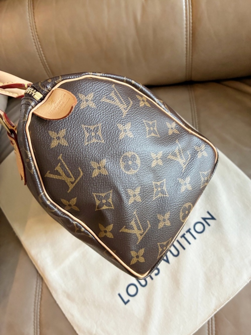 Made in France MicroChip Louis Vuitton Monogram Speedy 25 Classic New Model Bag - Picture 9 of 16